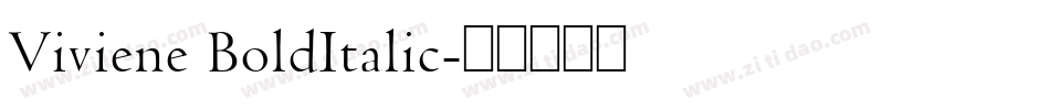 Viviene BoldItalic字体转换